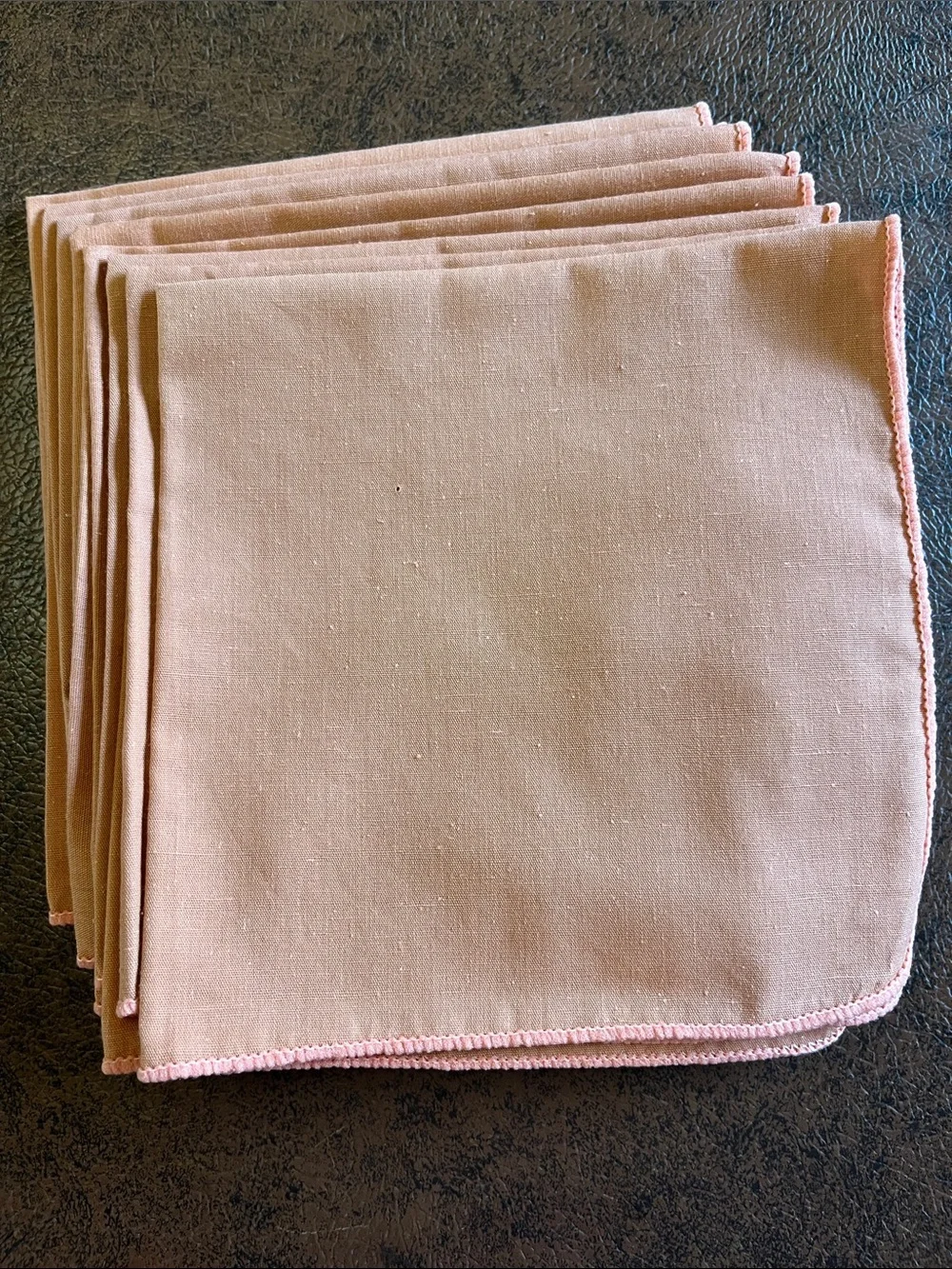 Set of 8 dinner napkins, about 14” square
